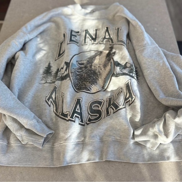 Abercrombie & Fitch Gray Denali Alaska Crewneck Sweater RARE